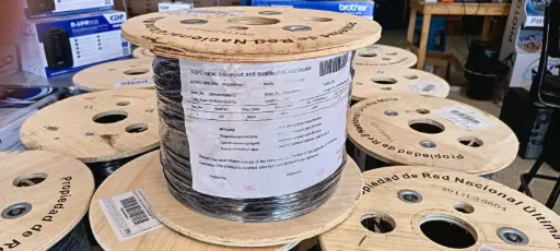 Bobina de fibra 500m 1 hilo redonda 